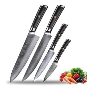 Modern Style – 4 Knives Set (A) – 73-layer Damascus (S&J Elite Series) - featured product image