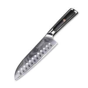 Modern Style 7-inch Santoku Knife - 73-layer VG10 Damascus (S&J Elite Series) - product image