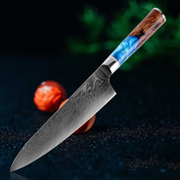 Elegant Style – 8-inch Chef Knife – 67-layer VG10 Damascus (Tsunami Series) - product image 001