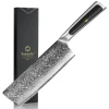 Elite Style 7″ Nakiri Knife – 67-layer VG10 Damascus (Sunnecko Elite-A Series)