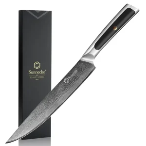 Elite Style 8″ Slicing Knife – 67-layer VG10 Damascus (Sunnecko Elite-A Series)