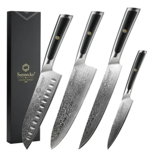 Elite Style – 4 Knives Set (B) – 67-layer VG10 Damascus (Sunnecko Elite-A Series)