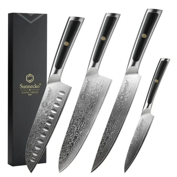 Elite Style – 4 Knives Set (B) – 67-layer VG10 Damascus (Sunnecko Elite-A Series)