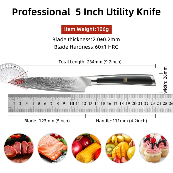 Elite Style – 3 Knives Set (A) – 67-layer VG10 Damascus (Sunnecko Elite-A Series) - Image 7