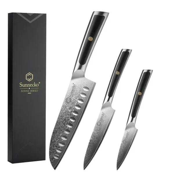 Elite Style – 3 Knives Set (C) – 67-layer VG10 Damascus (Sunnecko Elite-A Series)