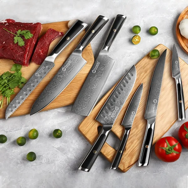 Elite Style – 3 Knives Set (A) – 67-layer VG10 Damascus (Sunnecko Elite-A Series) - Image 4