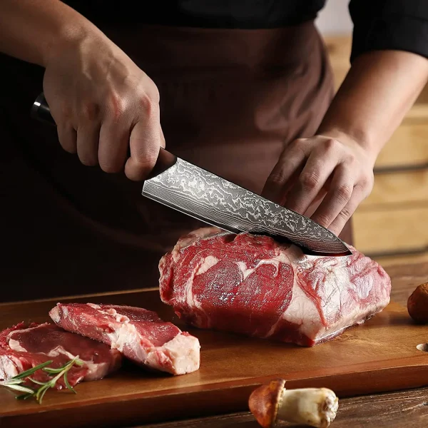 Elite Style 8″ Chef Knife – 67-layer VG10 Damascus (Sunnecko Elite-A Series) - Image 2