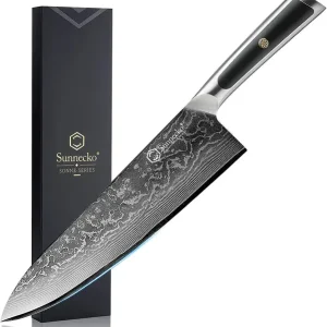Elite Style 8″ Chef Knife – 67-layer VG10 Damascus (Sunnecko Elite-A Series)