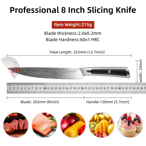 Elite Style – 3 Knives Set (A) – 67-layer VG10 Damascus (Sunnecko Elite-A Series) - Image 6