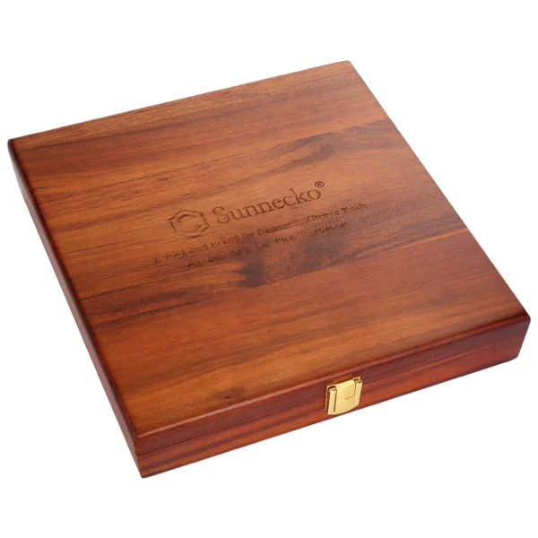 Elite Style 5″ Steak Knife (6 Knives Set + Wooden Box) – 67-layer VG10 Damascus (Sunnecko Elite-A Series) - Image 3
